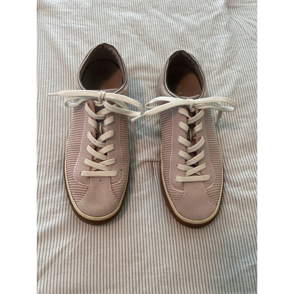 Rothy's Womens 7 The Lace Up Sneakers Tennis Shoe Lilac Casual Knit